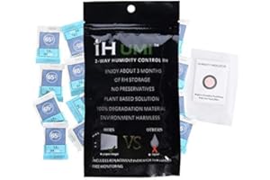 IHUMI 58% Humidity Pack,2-Way Humidity Control Pack for Herbal Flower,Natural Plant Fiber and Polymer Materials Based,Bio-degradable and Leak Free,64 Gram,(12 Pack 58%)