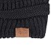 REDESS Slouchy Beanie Hat Men Women 2 Pack Winter Warm Chunky Soft Oversized Cable Knit Cap (Two Pack Black & Wine Red)