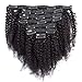 Afro Kinky Curly Clip ins Human Hair Extensions Full Brazilian Virgin Hair 4B 4C Hair For Black Women 100g 7pcs14