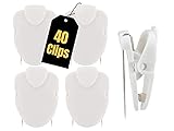 1InTheOffice Cubicle Clips, White, 40/Pack