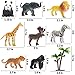 Kimicare Jungle Animals Figures, 52 Pcs Mini Realistic Safari Wild Zoo Plastic Animals Learning Educational Toy Set for Kids Toddlers Forest Farm Animals Playset Cupcake Topper Party Favors Toys