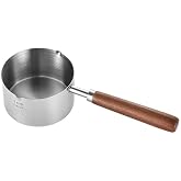 BinaryABC Stainless Steel Mini Sauce Pan,250ml Small Pot with Pour Spout | for Melting Butter or Heating Milk.Pour Spout Design Ideal for Singles, Babies,and Coffee Lovers.