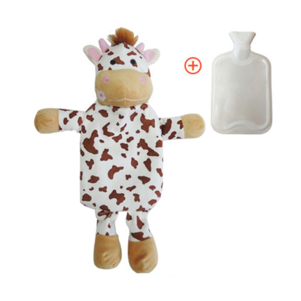 thefancypumpkin 1L Hot Water Bottle With Cover Hot& Cold Relief-Cow