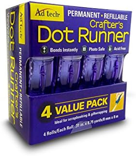 Ad-Tech Crafter's Permanent Dot Runner 0.31-inch x 315-inch, Other, Multicoloured, 8.78x9.8x5.58 cm