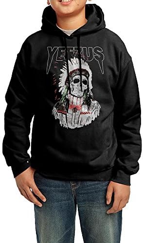 Hoodies Teens Red Indian Skeleton Yeezus Tour Cool Pullover Design Sweatshirts