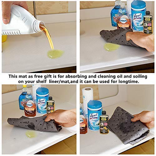 Under the sink Mat,Drawer,Shelf Liner,wire Shelves,Non-Adhesive,Anti-Slip,Durable,Cleaning, Strong,for Drawers,Shelves,Cabinets,Storage,Under Sink Organizer,Kitchen,Refrigerator,Bathroom(12'' x 10') - Thumbnail 4