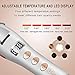 HATTEKER Hair Curler Flat and Curling iron Curling Wand Straightening Iron Professional Ceramic 2 in 1 Straightener Hair Styling With LED Display for Frizzy Curly Thick Hair，Gold/Pink/Black，1 Inch