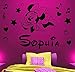 Personalized name Minnie Mouse Vinyl Wall Sticker Kids Art Wall paper Decal For Nursery Room custom name-You select Name and Color