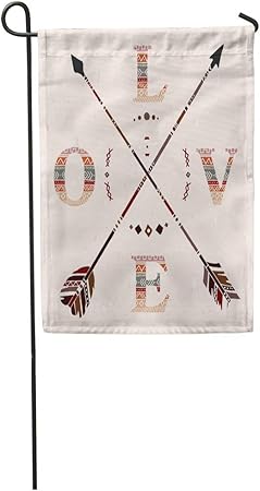 Amazon Com Semtomn 12 X 18 Garden Flag Brown Ethnic Crossed