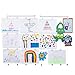 You Have Space BHG 2 Pack Hanging Picture Display Photo Holders with Metal Cable Strings and 40 Magnetic Clips Metal White