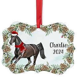 Black Dutch Warmblood Horse Christmas Ornament 2024