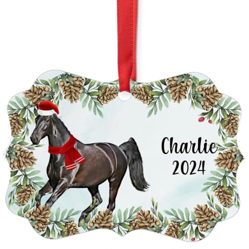 Black Dutch Warmblood Horse Christmas Ornament 2024