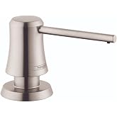 hansgrohe 4796800 Joleena Soap Dispenser in Steel Optic, 3-Inches Tall