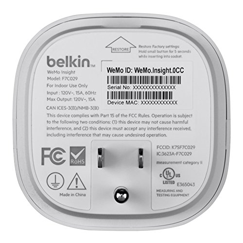 Wemo Insight WiFi Enabled Smart Plug, with Energy Monitoring, Works with Amazon Alexa (Discontinued by Manufacturer - Newer Version Available) Tools & Home Improvement, Electrical, Home Automation Devices