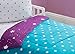 Delta Children Reversible Girls Toddler 4 Piece Bedding Set (Fitted Sheet, Flat Top Sheet w/ Elastic bottom, Fitted Comforter w/ Elastic bottom, Standard Pillowcase) Girls Starry Night | Purple Stars