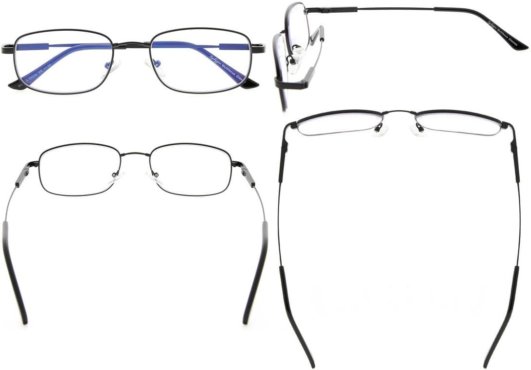 Black, 1.00 Eyekepper de vue Progressive 3 niveau vision Anti