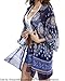 Swim,Beach Cover Up,Women Boho Chiffon Kimono Cover-ups,Cardigan for Bikini.(Free, Blue)