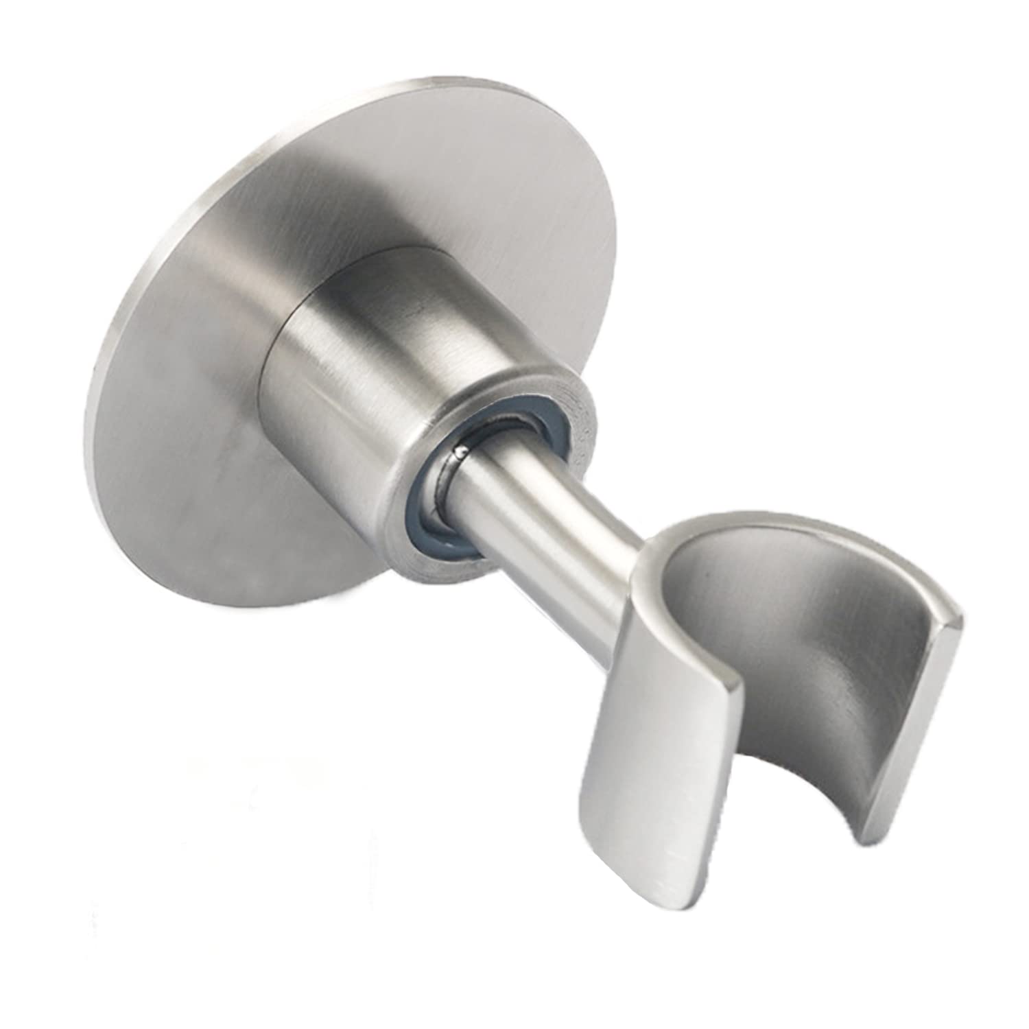 Shower Head Holder Adjustable Handheld Stainless Steel Head Shower Holder Wall Mount Bracket Metal Shower Spray Holder Wall Mount,Brushed Steel Holder …