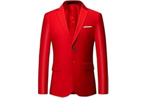 YFFUSHI Mens Slim Fit Blazer Jacket Two-Button Notched Lapel Casual Suit Jacket