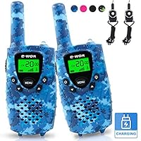 E-WOR Walkie Talkies for Kids Rechargeable, 4 Miles Range 22 Channels 2 Way Radios with Flashlight and LCD Screen, 2019 Best Kids Walkie Talkies for Boys and Girls, Toys for 3-12 Year Old Kids