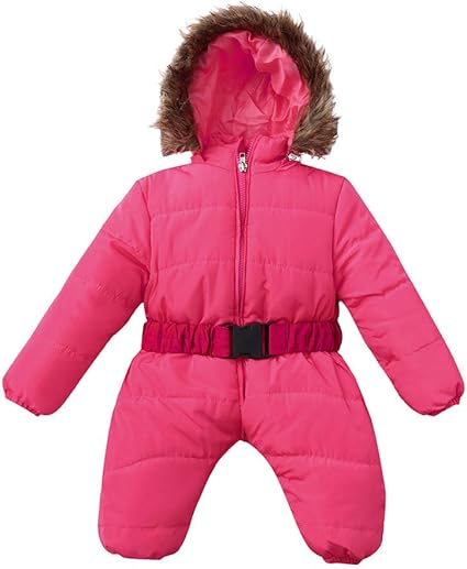 NEW Winter Baby Boy Girl Romper Jacket Hooded Jumpsuit Warm Thick Coat Outfit