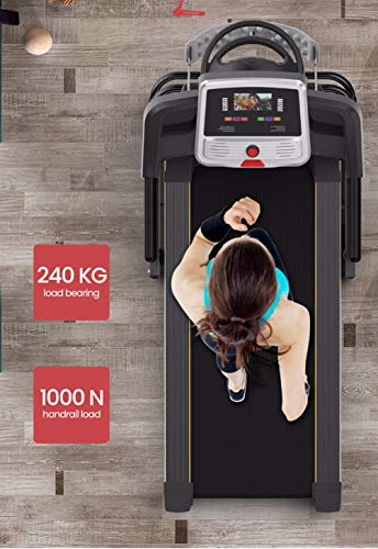 Fitness-Club-Professional-treadmill-Folding-Walking-machines-Load-120kg-Compatible-WiFi-Exercise-Bike-7-Inch-Touch-Screen-Color-Computer-Black