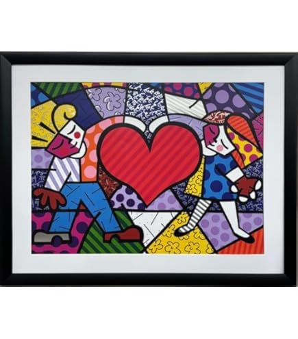【R&B】Promysc Art Of Love Amazon.com: Gallerygems Romero Britto LOVE (Metallic) Newly