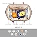 pipi bear Diaper Bag Travel Backpack,Large Baby Bag for Mom and Dad,Multifunction Maternity Bag with Changing Pad,Waterproof and Stylish （Gray Pink