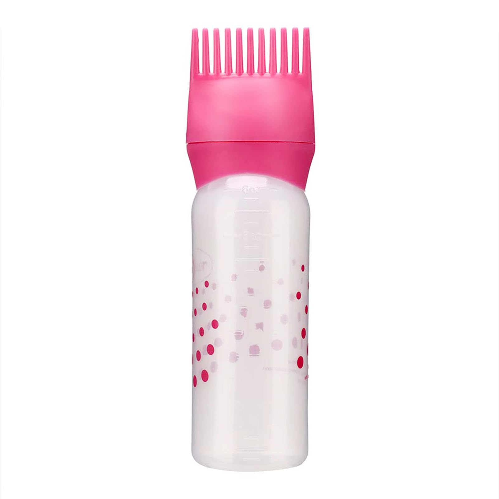 Serlium Hair Oil Applicator Bottle, 160ml Root Comb Applicator Bottle Lightweight Oil Bottle for Hair for Scalp Treatment Essential and Hair Coloring Dye (Rose red)