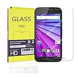 iPowertech Motorola Moto G 3rd Generation Screen Protector, Tempered Glass, Ultra-Clearity, Anti-Scratch, Bubble-Free, Touchscreen Accuracy