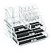 Be Lifes - Acrylic Makeup Organizer - Jewelry & Cosmetic Organizer - Acrylic Makeup Organizer with Drawers - Clear Acrylic Makeup Organizer 2 Pieces Set with 4 Drawers