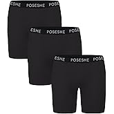 POSESHE Women's Boxer Briefs 8" Inseam, MicroModal Anti-Chafing Boyshorts Underwear S-5xl