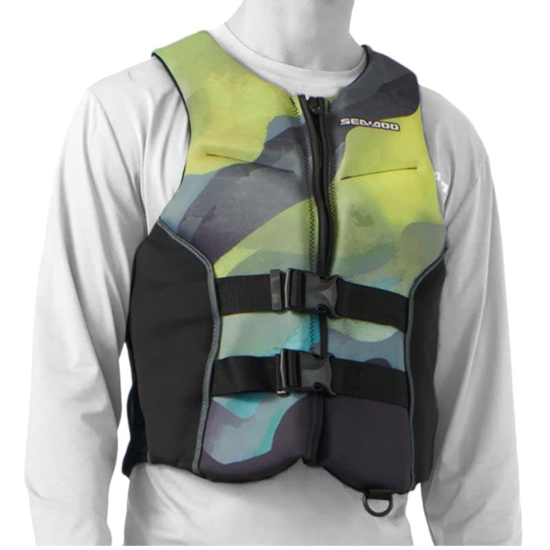 Sea-Doo Airflow Sunset Edition Adult Unisex PFD/Life Jacket (Ecoprene) 285988,Hi-Vis Yellow,XX-Large at Amazon