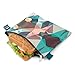 Nordic By Nature 4 Pack - Reusable Sandwich Bags Dishwasher Safe BPA Free - Durable Washable Quick Dry Cloth Baggies -Reusable Snack Bag School Lunches - Easy Open Zipper - (Mosaic Camo)