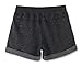 Vetemin Women's Juniors Cotton Stretch Activewear Lounge Shorts Black Melange L
