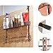 HOMFA Over The Door 5 Hook Organizer Rack With Shelf for Coats, Hats, Robes, Towels (Bronze Finish)