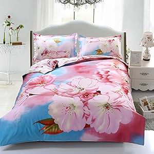 Amazon.com: Suncloris,4pcs Queen Size Duvet Cover Set,3d