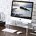 FITUEYES Glass Computer Monitor Riser Desktop Stand Clamp for Single Monitor+Speaker DT105001GC