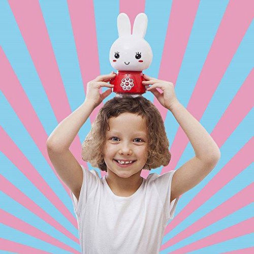 alilo Honey Bunny 8GB Children MP3 Player Light Toy for Baby, Silicone Teether Ears, Music Story Song Included (Red) - Thumbnail 5