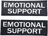 Leash Boss Emotional Support Dog Patch for ESA Vest - Embroidered 2 Pack - Hook and Loop Both Sides - 3 (Emotional Support, 2 x 6 Inch)