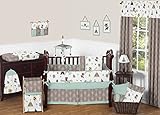 Sweet Jojo Designs 9-Piece Outdoor Adventure Nature Fox Bear Animals Boys Baby Bedding Crib Set