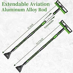 SEAAES 51 Inch Ice Scraper and Snow Brush with