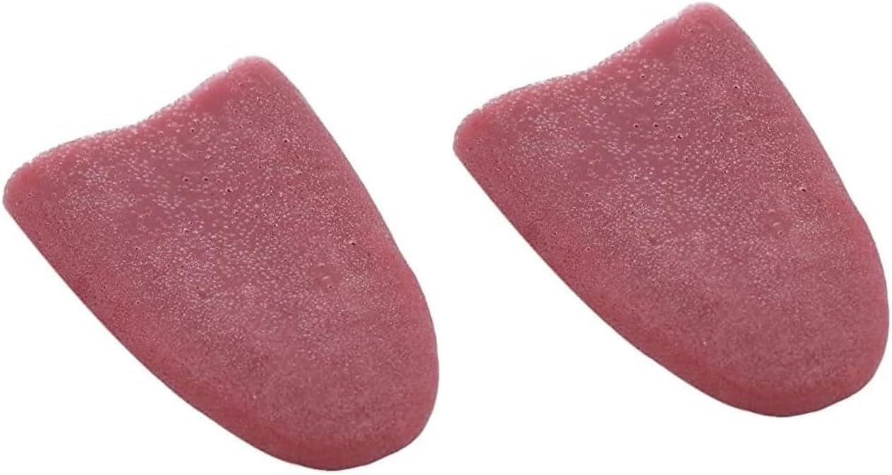 Pchnfei 2 Pcs Realistic Fake Tongue Gross Jokes Prank Magic Tricks Fashion Processing Halloween Magicians Props Tricks Tongue Toys, Prank Stuff, Magic Kits and Accessories
