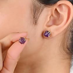 Gempires Natural Raw Citrine Prong Setting Stud