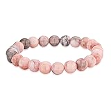 Crystal Vibe Pink Zebra Jasper Bracelet for Balance