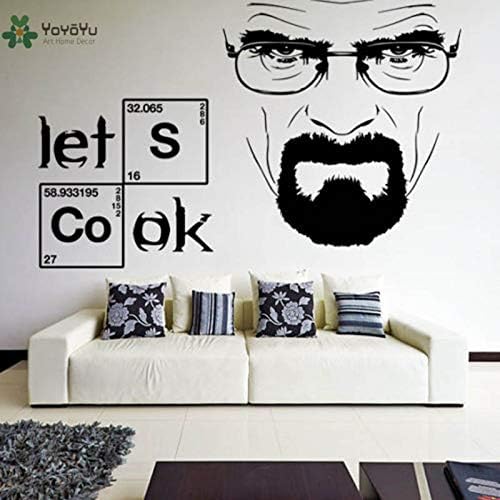 Vinyl Wall Decal Art Removeable Home Decor Breaking Bad Heisenberg Quote Lets Cook Text Wall Sticker DIY Mural YO394