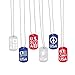 Fun Express Patriotic Cut-out Dog Tag Necklaces (12 Pack)