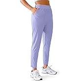 BRXL Women's Lightweight Stretch Pants with Pockets Quick Drying High Waisted Ankle Athletic Golf Work Travel Pants