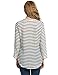 ANGVNS Women Casual Long Sleeve V Neck Chiffon Blouse with Zipper