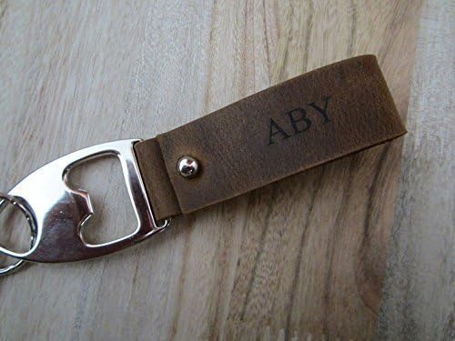 Personalized Bottle Opener Keychains,Engraved Leather Keychain,Custom Key Chain,Leather Key Fob,Belt Keychain,Leather Gift,Wedding gift